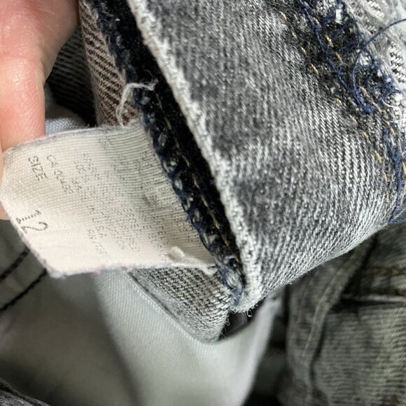 Vintage L.L. Bean Jeans Womens 12 Black Acid Wash Raw Hem High Rise Tapered Mom - Picture 5 of 12